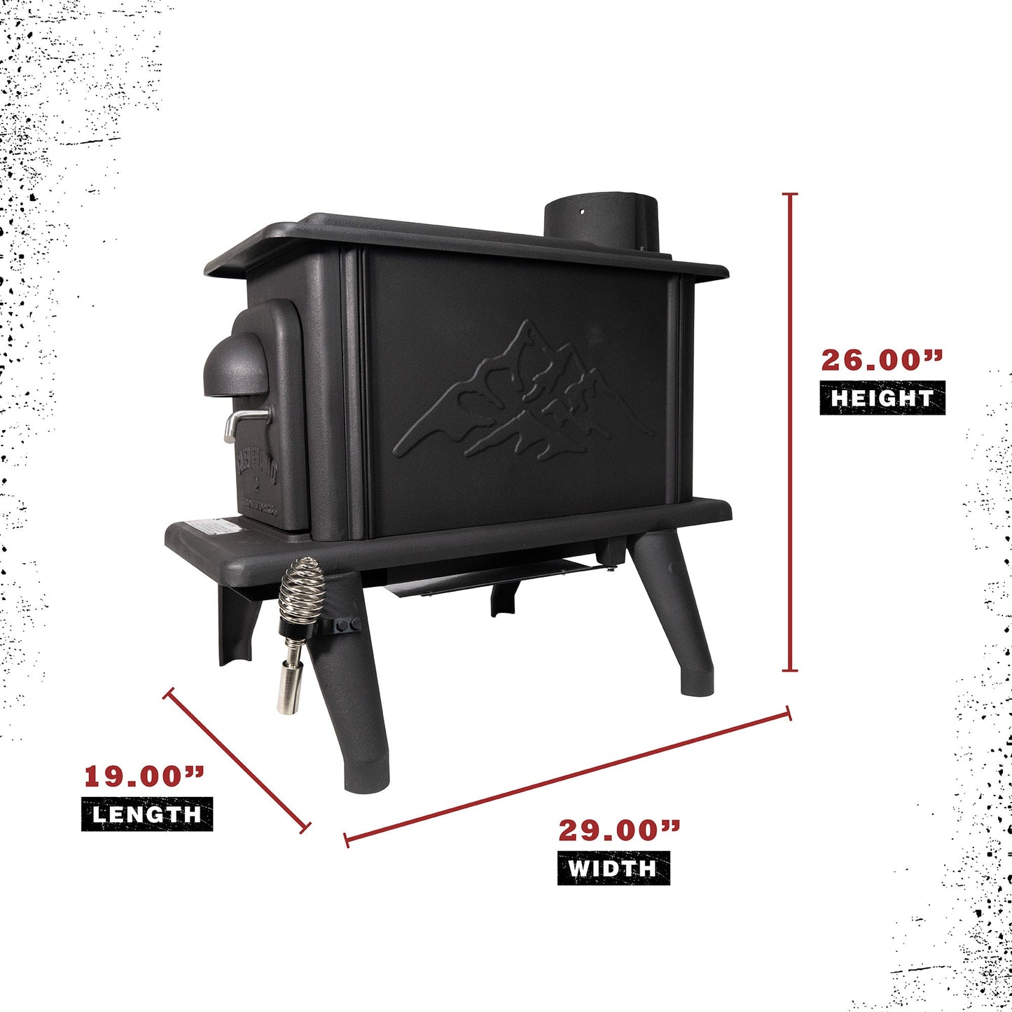 ERIE SINGLE BURN RATE WOOD STOVE
