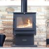 CLEVELAND IRON WORKS Heats up to 2,000 sq. ft. Ontario Wood Stove - Black  F500105 - The Home Depot